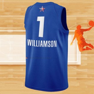 Camiseta All Star 2021 New Orleans Pelicans Zion Williamson NO 1 Azul