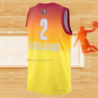 Camiseta All Star 2023 Oklahoma City Thunder Shai Gilgeous-Alexander NO 2 Naranja