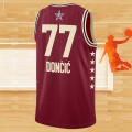 Camiseta All Star 2024 Dallas Mavericks Luka Doncic NO 77 Rojo