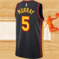 Camiseta Atlanta Hawks Dejounte Murray NO 5 Statement 2022-23 Negro