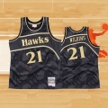 Camiseta Atlanta Hawks Dominique Wilkins NO 21 1986-87 Hardwood Classic Negro