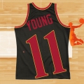 Camiseta Atlanta Hawks Trae Young NO 11 Mitchell & Ness Big Face Negro