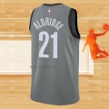 Camiseta Brooklyn Nets Lamarcus Aldridge NO 21 Statement 2021 Gris