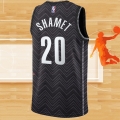 Camiseta Brooklyn Nets Landry Shamet NO 20 Earned 2020-21 Negro