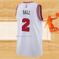 Camiseta Chicago Bulls Lonzo Ball NO 2 Association 2021 Blanco