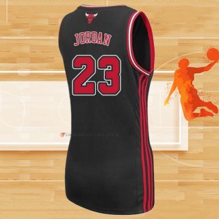 Camiseta Mujer Chicago Bulls Michael Jordan NO 23 Negro