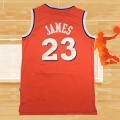 Camiseta Cleveland Cavaliers LeBron James NO 23 Retro Naranja
