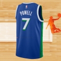 Camiseta Dallas Mavericks Dwight Powell NO 7 Ciudad 2022-23 Azul