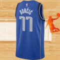 Camiseta Dallas Mavericks Luka Doncic NO 77 Icon 2020-21 Azul