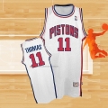 Camiseta Detroit Pistons Isiah Thomas NO 11 Retro Blanco