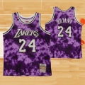 Camiseta Los Angeles Laker Kobe Bryant NO 24 Galaxy Violeta