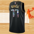 Camiseta Golden Edition Dallas Mavericks Luka Doncic NO 77 2021-22 Negro