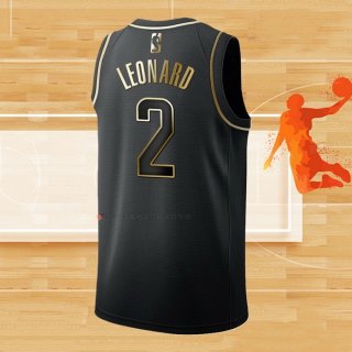 Camiseta Golden Edition Los Angeles Clippers Kawhi Leonard NO 2 Negro