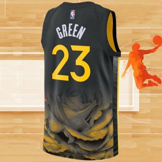 Camiseta Golden State Warriors Draymond Green NO 23 Ciudad 2022-23 Negro