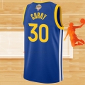 Camiseta Golden State Warriors Stephen Curry NO 30 Icon 2022 NBA Finals Azul