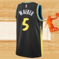 Camiseta Indiana Pacers Jarace Walker NO 5 Ciudad 2023-24 Negro