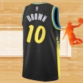 Camiseta Indiana Pacers Kendall Brown NO 10 Ciudad 2023-24 Negro