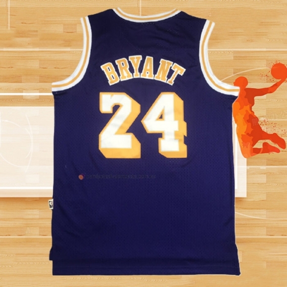 Camiseta Los Angeles Lakers Kobe Bryant NO 24 Retro Violeta