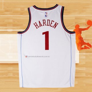 Camiseta Los Angeles Clippers James Harden NO 1 Association 2024-25 Blanco