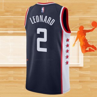 Camiseta Los Angeles Clippers Kawhi Leonard NO 2 Ciudad 2018-19 Negro