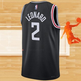 Camiseta Los Angeles Clippers Kawhi Leonard NO 2 Ciudad 2022-23 Negro