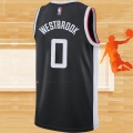 Camiseta Los Angeles Clippers Russell Westbrook NO 0 Ciudad Negro