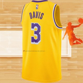 Camiseta Los Angeles Lakers Anthony Davis NO 3 Icon 2020-21 Amarillo