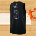 Camiseta Los Angeles Lakers Anthony Davis NO 3 Iridescent Logo Negro