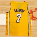 Camiseta Los Angeles Lakers Carmelo Anthony NO 7 Ciudad 2019-20 Amarillo