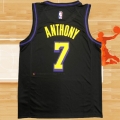 Camiseta Los Angeles Lakers Carmelo Anthony NO 7 Ciudad 2019-20 Negro