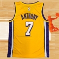 Camiseta Los Angeles Lakers Carmelo Anthony NO 7 Icon Amarillo