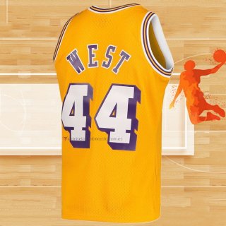 Camiseta Los Angeles Lakers Jerry West NO 44 Mitchell & Ness 1971-72 Amarillo