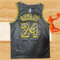 Camiseta Los Angeles Lakers Kobe Bryant NO 24 Crenshaw Black Mamba Negro