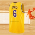Camiseta Los Angeles Lakers LeBron James NO 6 Icon 2021-22 Amarillo