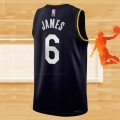 Camiseta Los Angeles Lakers LeBron James NO 6 MVP 2022 Negro