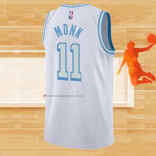 Camiseta Los Angeles Lakers Malik Monk NO 11 Ciudad 2021-22 Blanco