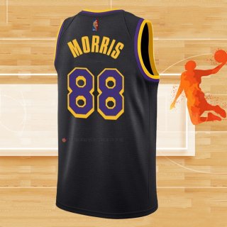 Camiseta Los Angeles Lakers Markieff Morris NO 88 Earned 2020-21 Negro