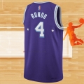 Camiseta Los Angeles Lakers Rajon Rondo NO 4 Ciudad Edition 2021-22 Violeta