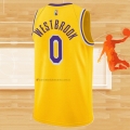 Camiseta Los Angeles Lakers Russell Westbrook NO 0 75th Anniversary 2021-22 Amarillo