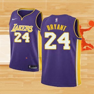 Camiseta Nino Los Angeles Lakers Kobe Bryant NO 24 Statehombret 2017-18 Violeta