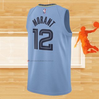 Camiseta Memphis Grizzlies Ja Morant NO 12 Statement 2020 Azul