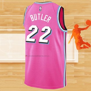 Camiseta Miami Heat Jimmy Butler NO 22 Earned 2019 Rosa