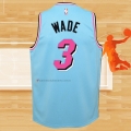 Camiseta Nino Miami Heat Dwyane Wade NO 3 Ciudad Azul
