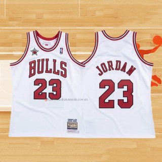 Camiseta Chicago Bulls Michael Jordan NO 23 Mitchell & Ness 1998 Blanco