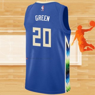 Camiseta Milwaukee Bucks A.J. Green NO 20 Ciudad 2022-23 Azul