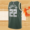 Camiseta Milwaukee Bucks Khris Middleton NO 22 Icon Verde
