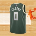 Camiseta Nino Milwaukee Bucks Damian Lillard NO 0 Icon Verde