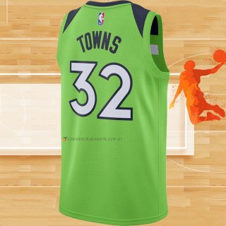 Camiseta Minnesota Timberwolves Karl-Anthony Towns NO 32 Statement 2020-21 Verde