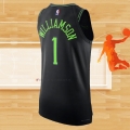 Camiseta New Orleans Pelicans Zion Williamson NO 1 Ciudad Autentico 2023-24 Negro