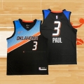 Camiseta Oklahoma City Thunder Chris Paul NO 3 Ciudad 2020-21 Negro